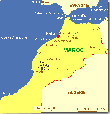 carte du maroc2025
